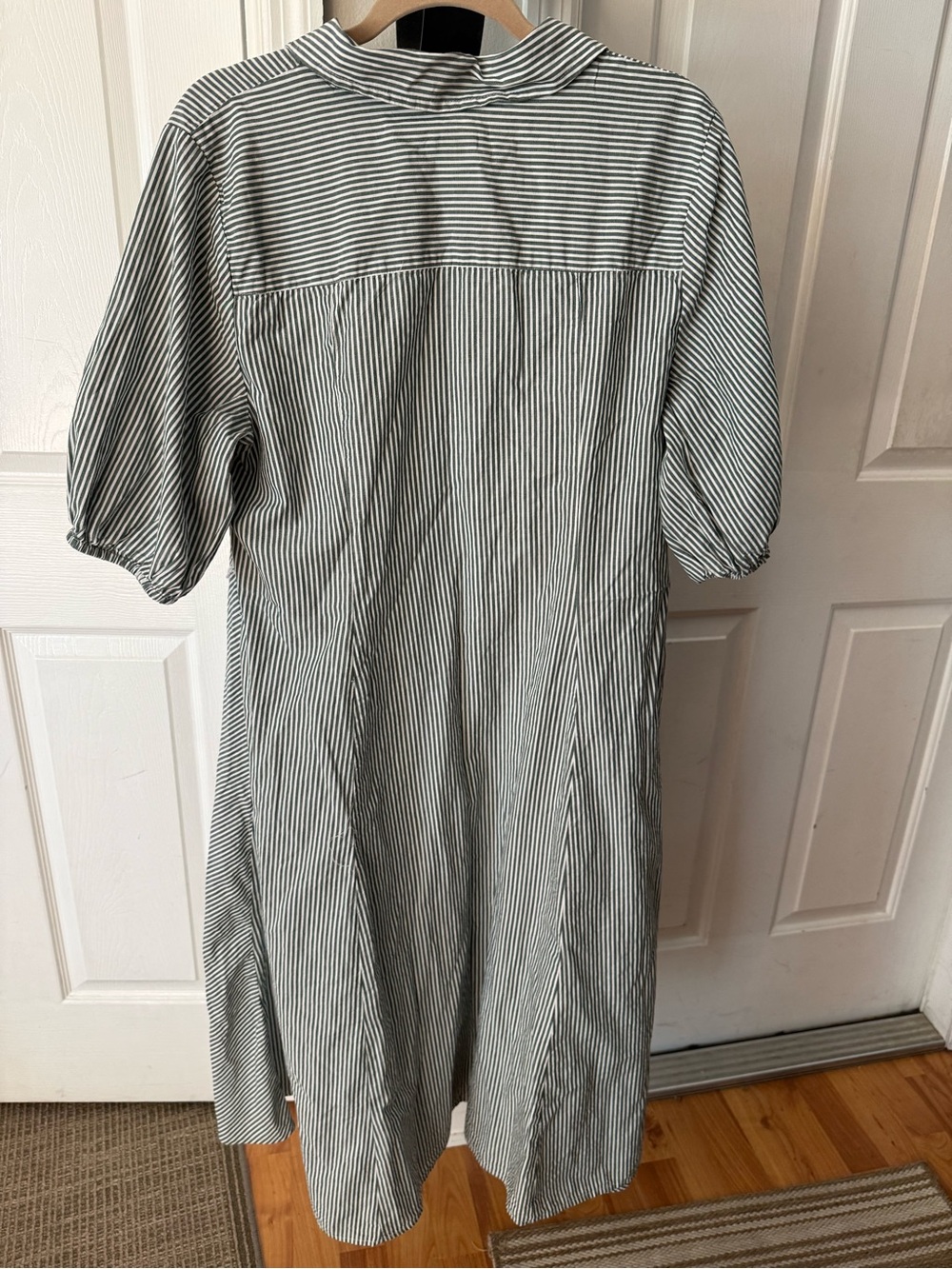 a new day Black and White Striped Midi Shirt Dress - Picture 4 of 4